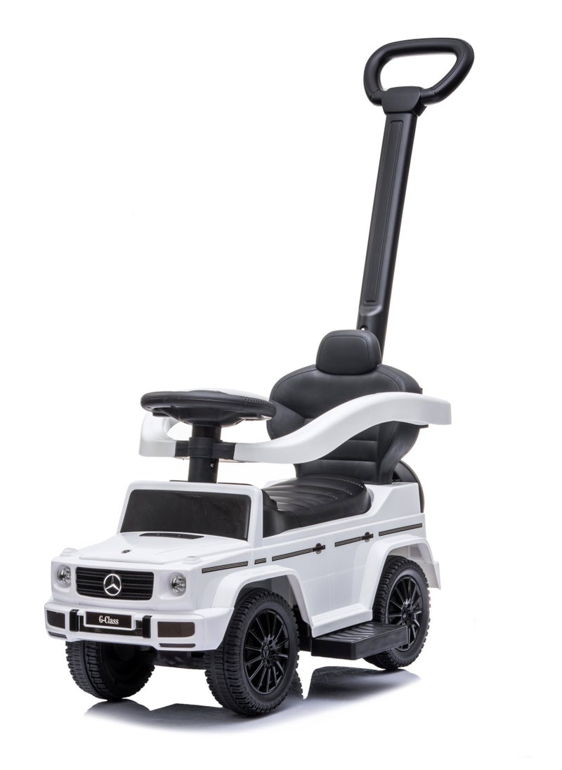 Mercedes-Benz Lovely Baby Mercedes-Benz Push Car for Kids LB 3388H, Ride-on w/ Handlebar, Storage, Comfortable Foot-Rest, Age 1-3 Yrs - White  - Image 2