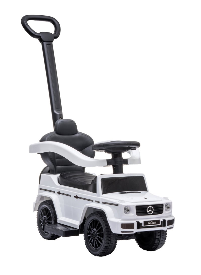 Mercedes-Benz Lovely Baby Mercedes-Benz Push Car for Kids LB 3388H, Ride-on w/ Handlebar, Storage, Comfortable Foot-Rest, Age 1-3 Yrs - White  - Image 3