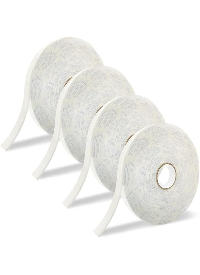 PROMASS 4 Rolls Double Sided Tapes White Foam Tape for Home, Office, Double Sided Tape Self-Adhesive Tape Adhesive Sticky Tape, Double-Sided Adhesive Tape,White Double Adhesive Tape,Doublesided Sticky Tape  - Image 1