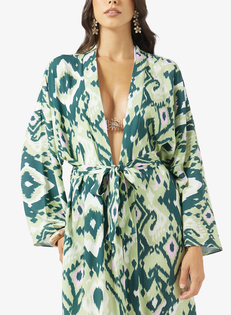 Soleira Printed Beach Kimono - Image 3