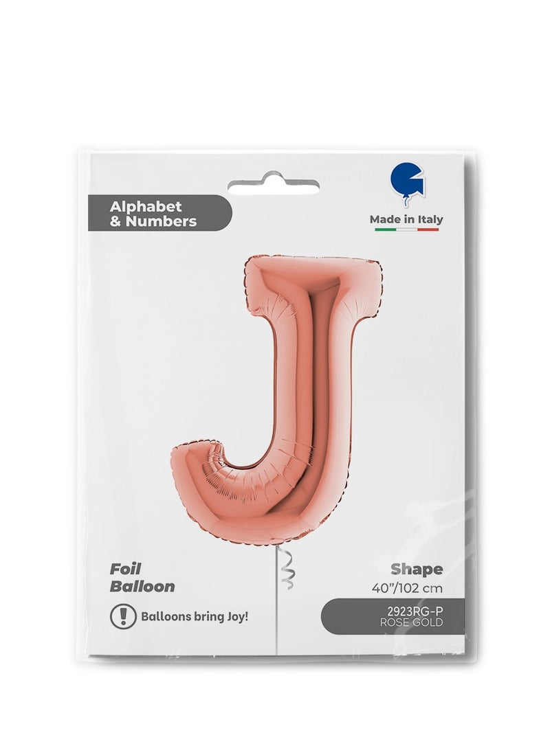 GRABO 40" Foil Balloon Letter J Rose Gold  - Image 2