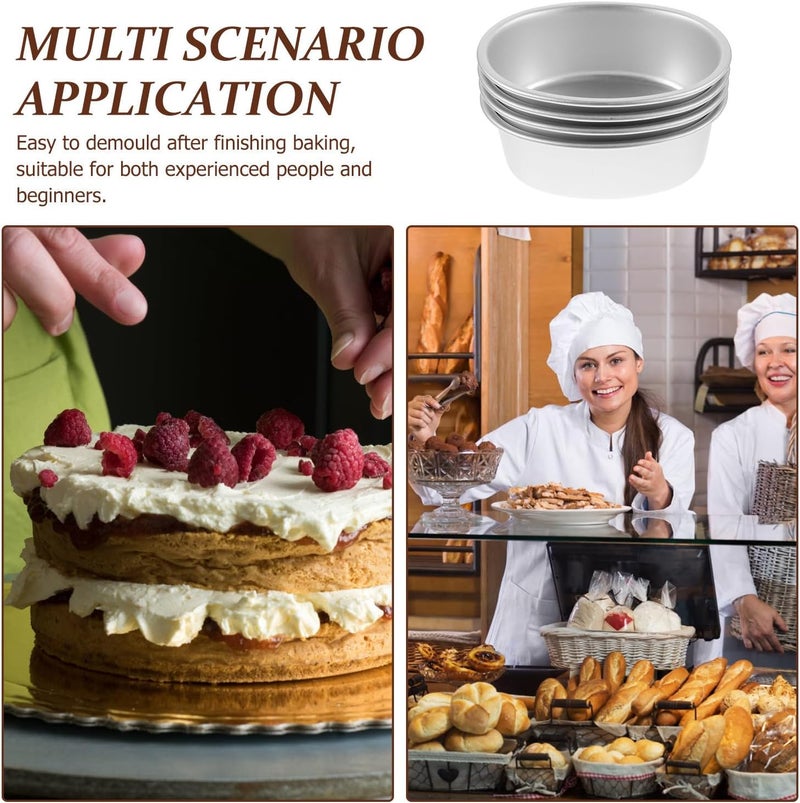 Oval Mini Cake Pan Set Aluminum Alloy Nonstick Baking Mold Even Heat Distribution and Smooth Edges for Daily Use, Wedding, Shower - Image 2