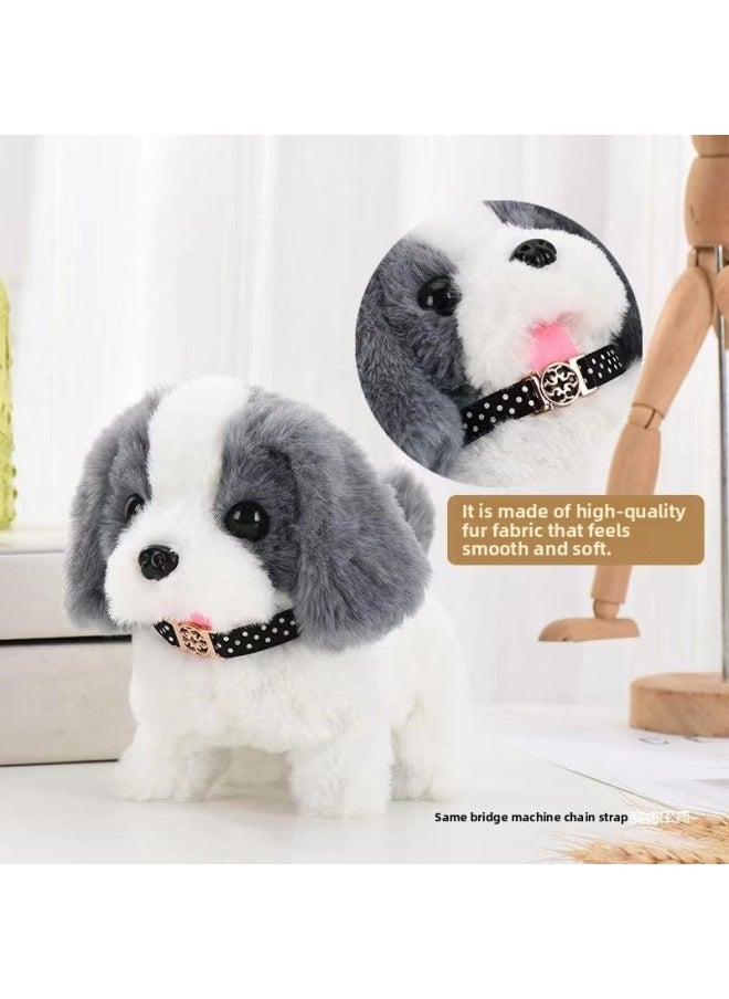 Children's Toy Dogs Can Walk And Call Babies Simulation Electric Plush Dogs Adorable Boys And Girls Li Xue-Color:Husky-Specifications:Bring Your Own Battery [no Gifts]  - Image 4