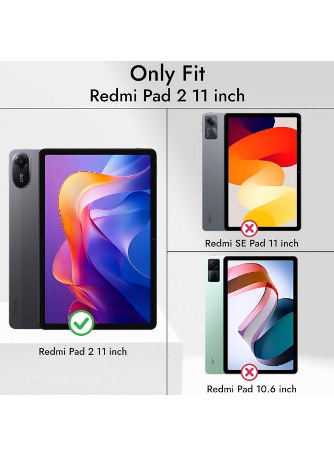 Muzz Cover for Redmi Pad 2 11 inch Cover Case with [Pencil Holder][Auto Sleep/Wake Support], Trifold Flip Stand Cover Case for Redmi Pad 2 11 inch Tablet (Black) - Image 3