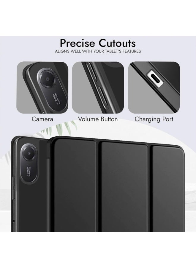 Muzz Cover for Redmi Pad 2 11 inch Cover Case with [Pencil Holder][Auto Sleep/Wake Support], Trifold Flip Stand Cover Case for Redmi Pad 2 11 inch Tablet (Black) - Image 2