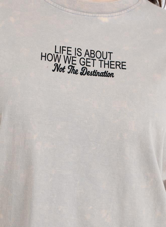 ستايلي تيشيرت قطن % نسائي واسع مغسول - Image 4