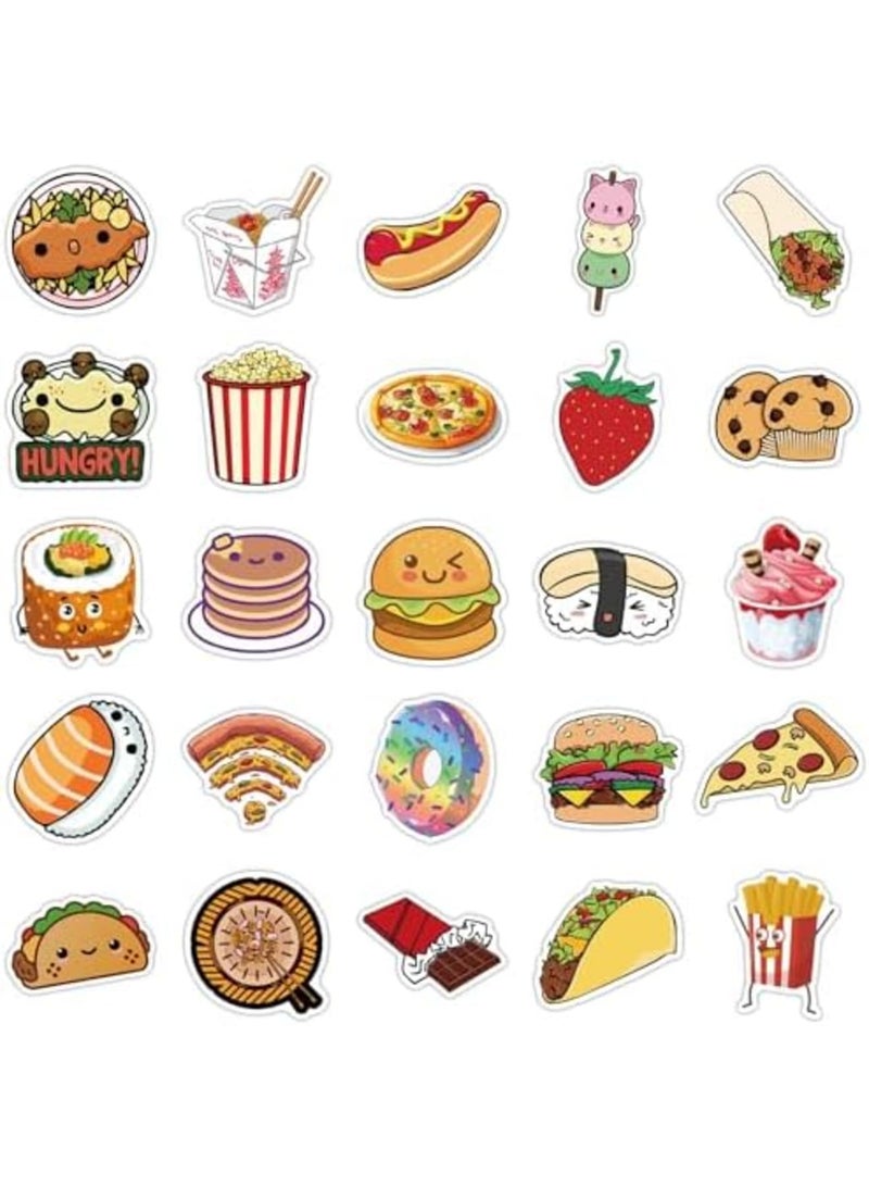 SYOSI 50pcs Kawaii Food Stickers Set, Cute Snack Decals for Journaling and Scrapbooking, Waterproof Vinyl Cartoon Stickers Suitable for Laptop, Water Bottle, Cup, Phone Case, Personalizing Gifts - Image 4