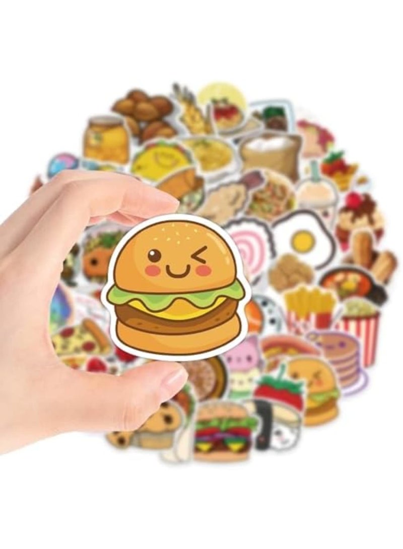 SYOSI 50pcs Kawaii Food Stickers Set, Cute Snack Decals for Journaling and Scrapbooking, Waterproof Vinyl Cartoon Stickers Suitable for Laptop, Water Bottle, Cup, Phone Case, Personalizing Gifts - Image 5