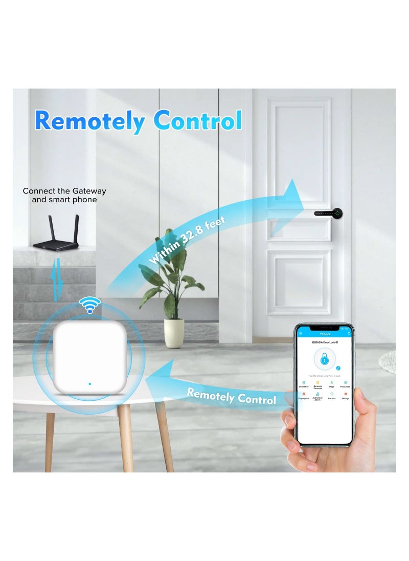 Y&D - Smart Wi-Fi Gateway, G2 Hub for Keyless Entry Door, Paired with Door Lock to Realize APP Remote Control Support Voice and TT App, Compatible Alexa Google Home - Image 1