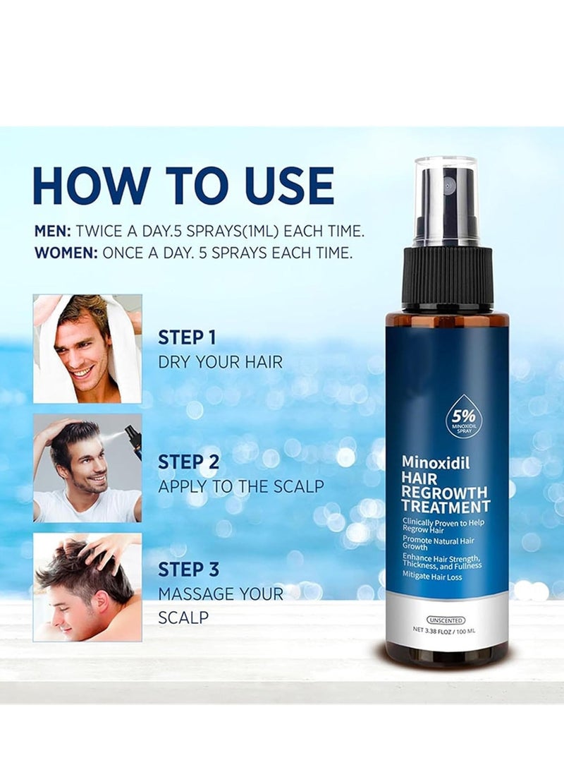 Fly Leaf Natural Hair Growth Serum, Biotin Hair & Beard Spray for Fast Hair Growth, Anti-Hair Loss Serum for Men & Women, Essential Oils for Thicker, Healthier Hair, (100ml) - Image 4