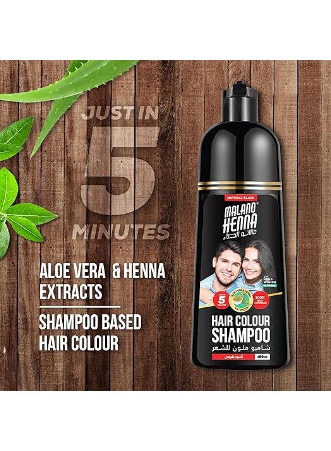 BSY Noni Hair Color Shampoo – Natural Black – 180Ml - Image 2