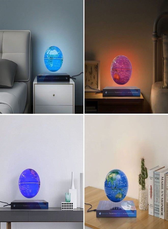 WUPYI 6" Magnetic Levitation Floating Globe Lamp Anti Gravity 360 Rotating Levitating Globe with LED Light Home Office Desk Decor Creative Birthday Christmas Gifts - Image 4