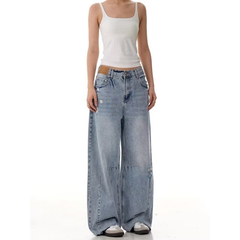 Unisex Classic Denim Jeans Loose Fit Daily Outdoor Wear - Image 3