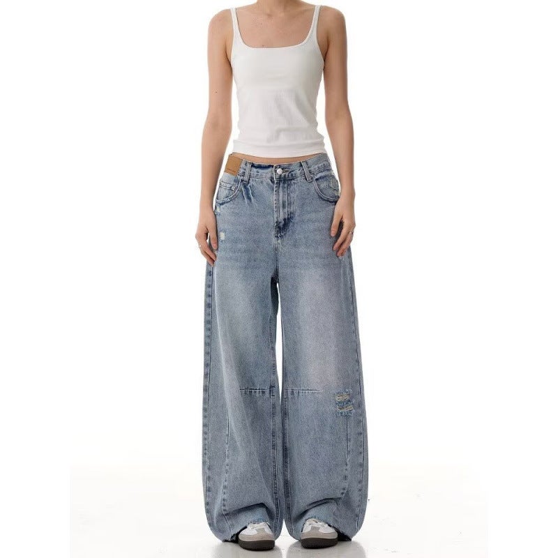 Unisex Classic Denim Jeans Loose Fit Daily Outdoor Wear - Image 2