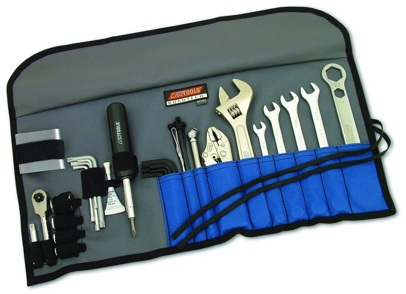 مجموعة أدوات CruzTOOLS RTTR2 RoadTech TR2 للدراجات النارية Triumph باللون الأسود