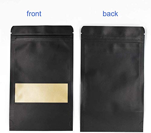 Deera DEERA Stand Up Ziplock Reusable Airtight Polyester Storage Pouch Black120mmX200mmPack of 50  - Image 5