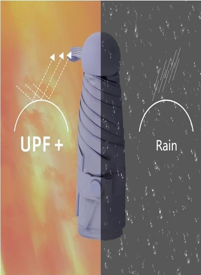 TUPERMAR Mini Umbrella Compact Travelling, office Umbrella for Summer Rain Mini Pocket Polyester UV Protection Fabric for Summer monsoon Anti-Slip Handle-6 Ribs (Manual Open)(1) - Image 2