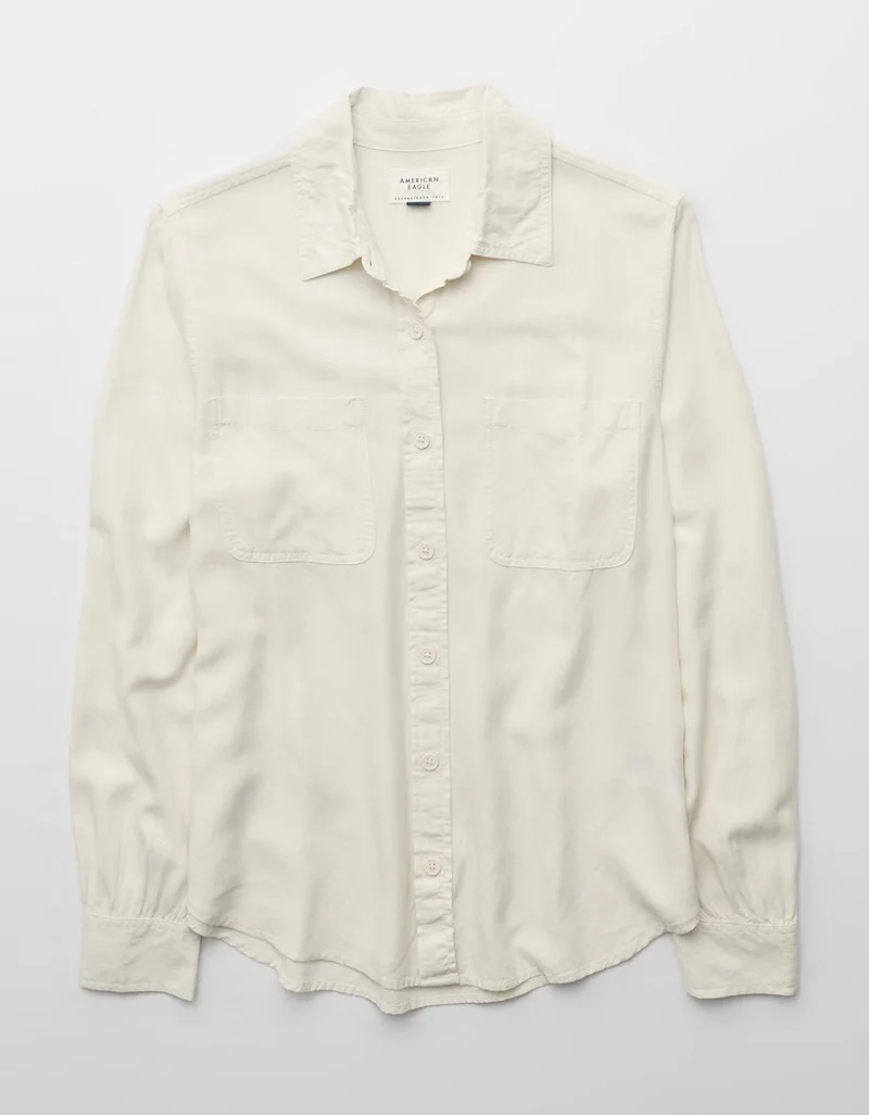 American Eagle  AE Bestie Button-Up Shirt for Women | Best Price UAE