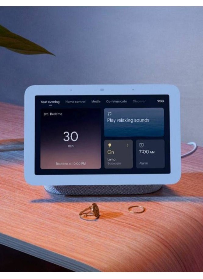 Google - Nest Hub 2nd Gen Smart Display, Google Assistant Built-In, 7" WSVGA Touchscreen, Wi-Fi & BT Wireless Connectivity, Control Smart Home Devices, 1.7" Full-Range Speaker, BLACK - Image 1