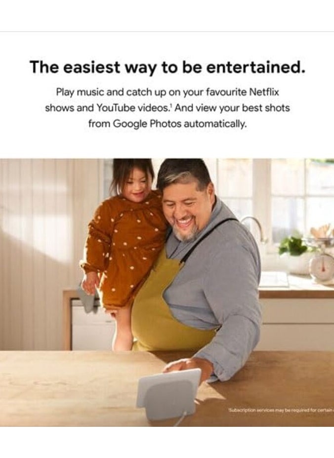 Google - Nest Hub 2nd Gen Smart Display, Google Assistant Built-In, 7" WSVGA Touchscreen, Wi-Fi & BT Wireless Connectivity, Control Smart Home Devices, 1.7" Full-Range Speaker, BLACK - Image 1