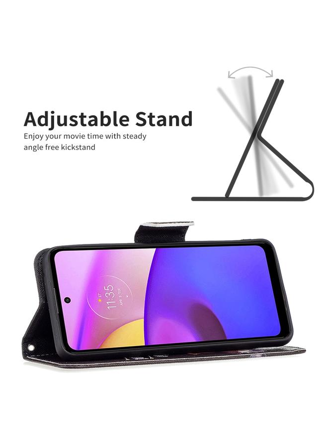 اس-توب جراب جلدي لهاتف موتورولا موتو E40 / E30 بنمط رسم ملون - Image 4