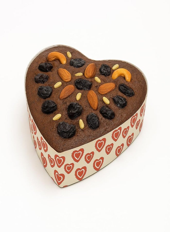 Esslly Heart Paper Cake Mould for 100g Bake | Red Heart Design | 13x13.3x3.5 cm | Disposable Baking Cups for Cakes, Brownies | Pack of 20 - Image 1