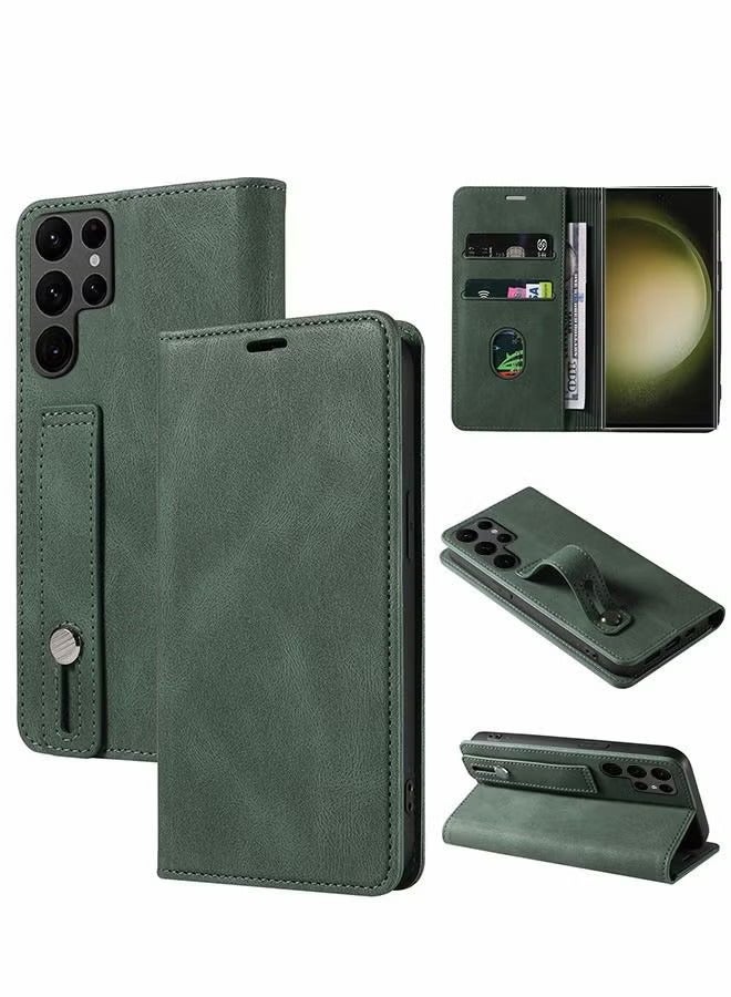 For Samsung Galaxy S23 Ultra Case,Luxury Leather Wallet Cover, Leather Wallet Case Classic Design with Card Slot and Magnetic Flip Flip Folding Case for Galaxy S23 Ultra Phone Shell 6.8'' - Image 1