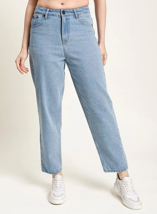 Styli Women Classic Tapered Fit Cotton Jeans By Bene Kleed