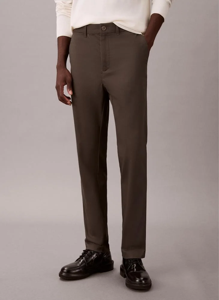 كالفن كلاين Slim Tapered Sateen Chino Trouser