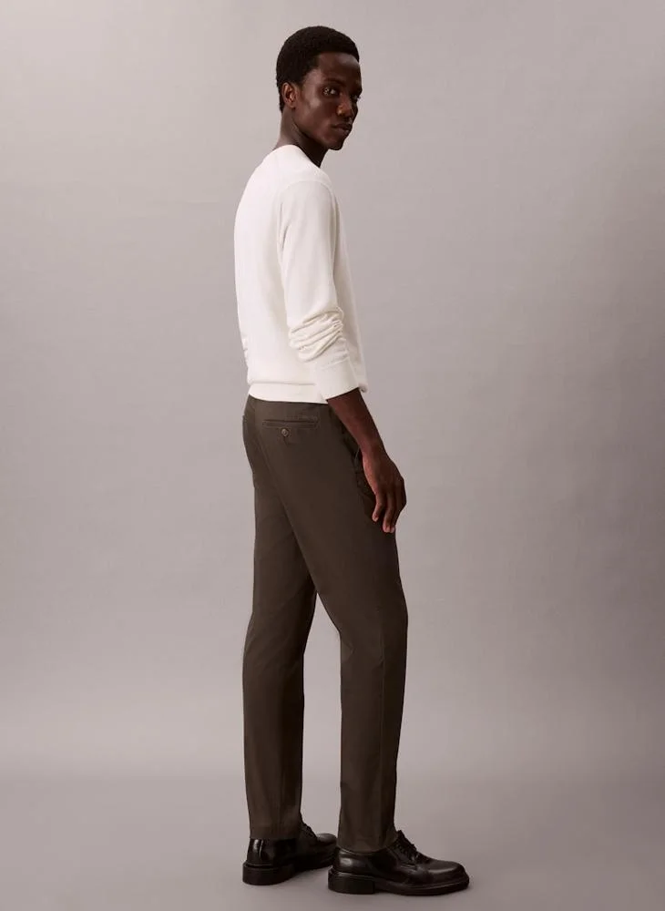 كالفن كلاين Slim Tapered Sateen Chino Trouser