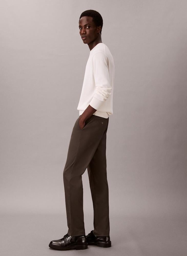 CALVIN KLEIN Slim Tapered Sateen Chino Trouser - Image 3