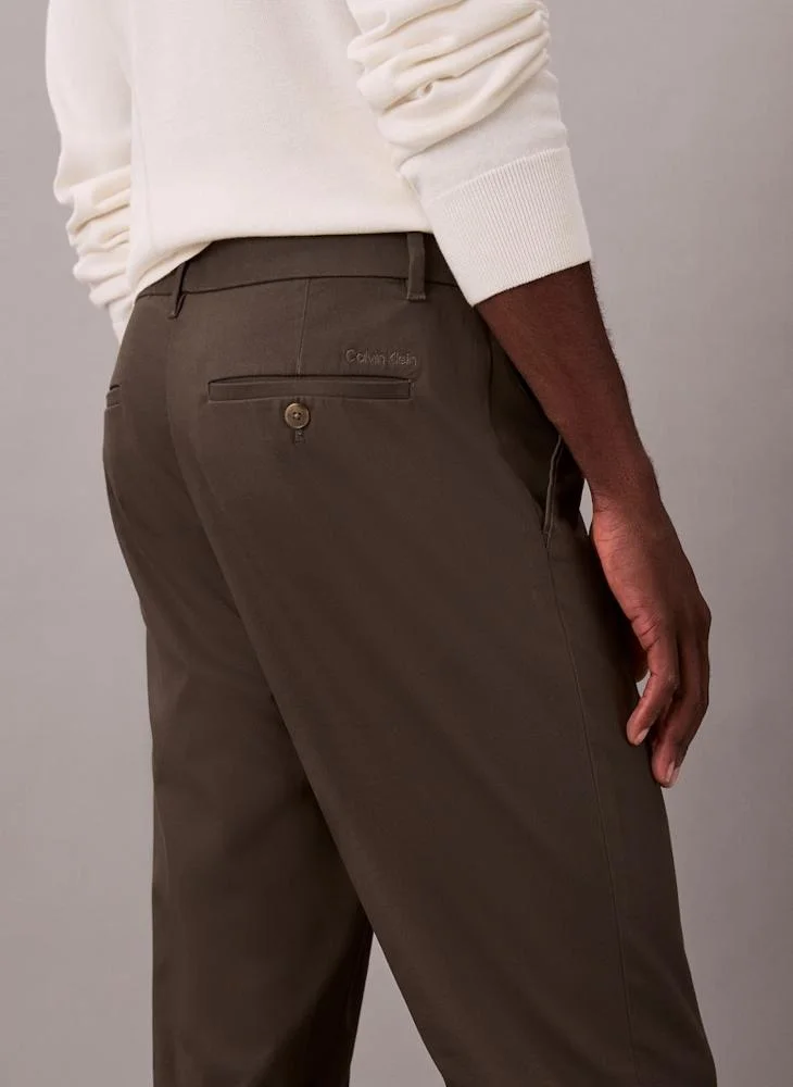 CALVIN KLEIN Slim Tapered Sateen Chino Trouser