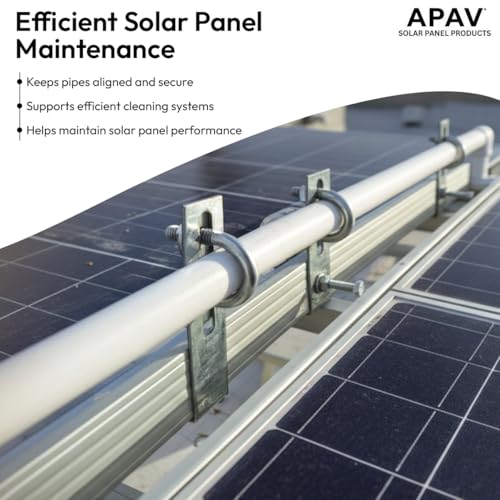APAV Solar Panel Cleaning Hanger Clamp 1/2 Inch, Set of 5, Galvanized Material, Easy Installation, Fits All Solar Panel Frames, Durable Support for Plumbing Pipes and Efficient Cleaning - Image 5