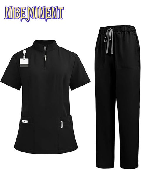 Womens Men Medical Scrubs Set Unisex Scrub Top and Scrub Pant Set Medical Uniform Scrubs Medical Uniform Set