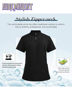 NIBEMINENT Womens Men Medical Scrubs Set Unisex Scrub Top and Scrub Pant Set Medical Uniform Scrubs Medical Uniform Set  - Image 3