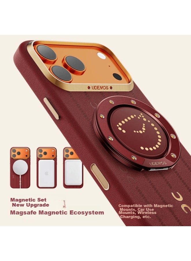 Defense Juesse "walking With The Wind" Leather Anti-drop Full-coverage Fashionable White Phone Case For Iphone 17 Pro - Image 3