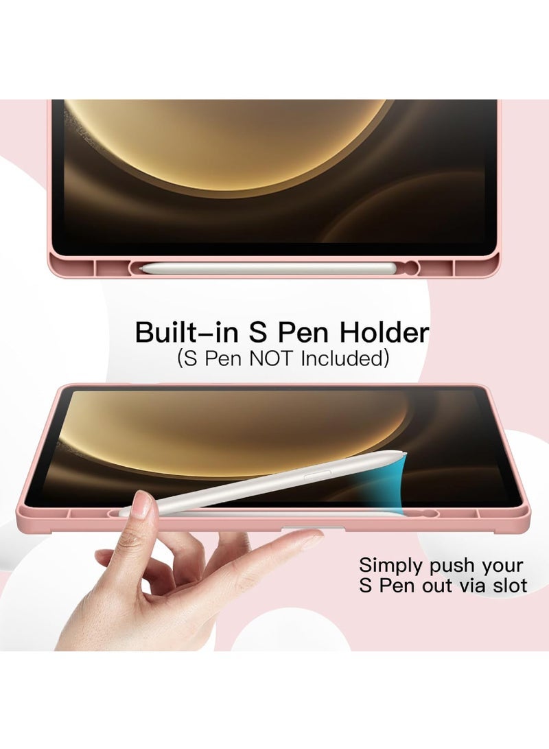 Captaintech for Samsung Galaxy Tab S9 FE+ Plus/Galaxy Tab S9+ Plus 12.4 Inch 2023 with S Pen Holder Soft TPU Tri-Fold Stand Protective Tablet Cover Support S Pen Charging Auto Wake/Sleep  - Image 3