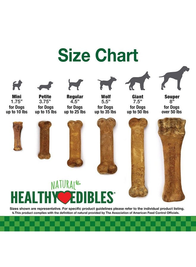 Nylabone Healthy Edibles Natural Dog Chews Long Lasting Chicken Flavor Treats for Dogs, Medium/Wolf (2 Count) - Image 5