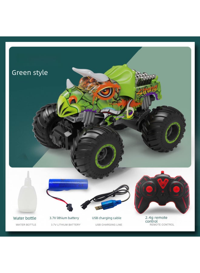 Loquat Remote Control Car Charging Spray Off-road Vehicle Light Music Toy Boys Big Foot Monster Climbing Car-Color:Jeep - Image 3
