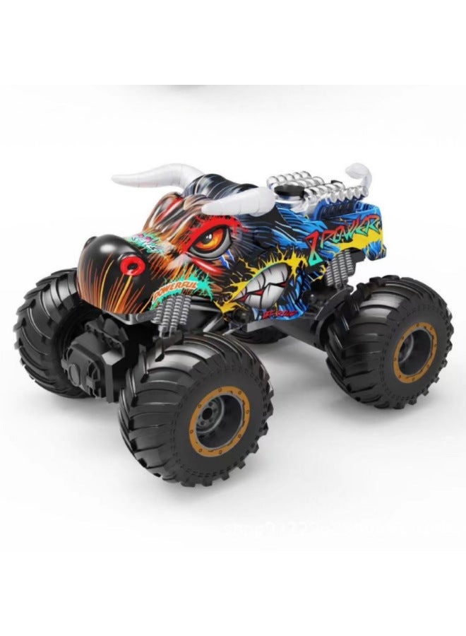 Loquat Remote Control Car Charging Spray Off-road Vehicle Light Music Toy Boys Big Foot Monster Climbing Car-Color:Jeep - Image 5