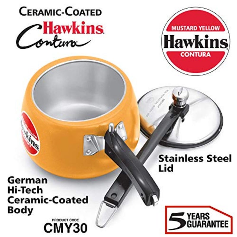 Aluminum Pressure Cooker, Orange, 3 Liters, cmy30 - Image 2