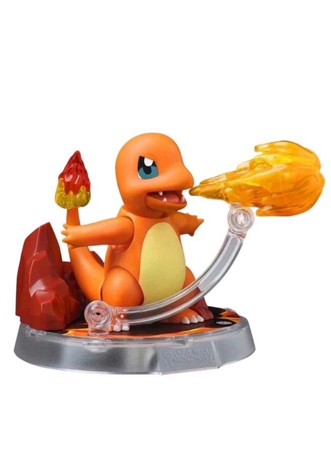Blokees Pokémon Prologue of Adventure | Charmander Figure | Fire-Type Collectible Model Toy with Flame Effect | Official Licensed Pokémon Merchandise - Image 3