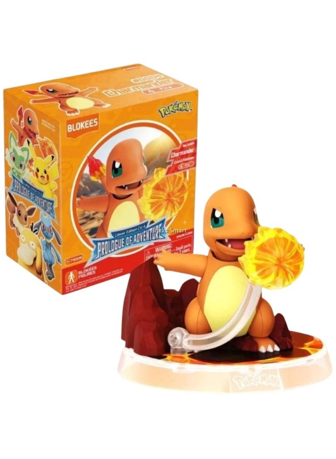Blokees Pokémon Prologue of Adventure | Charmander Figure | Fire-Type Collectible Model Toy with Flame Effect | Official Licensed Pokémon Merchandise - Image 1