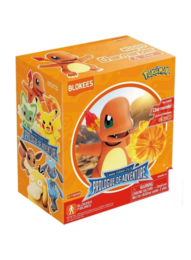Blokees Pokémon Prologue of Adventure | Charmander Figure | Fire-Type Collectible Model Toy with Flame Effect | Official Licensed Pokémon Merchandise - Image 2
