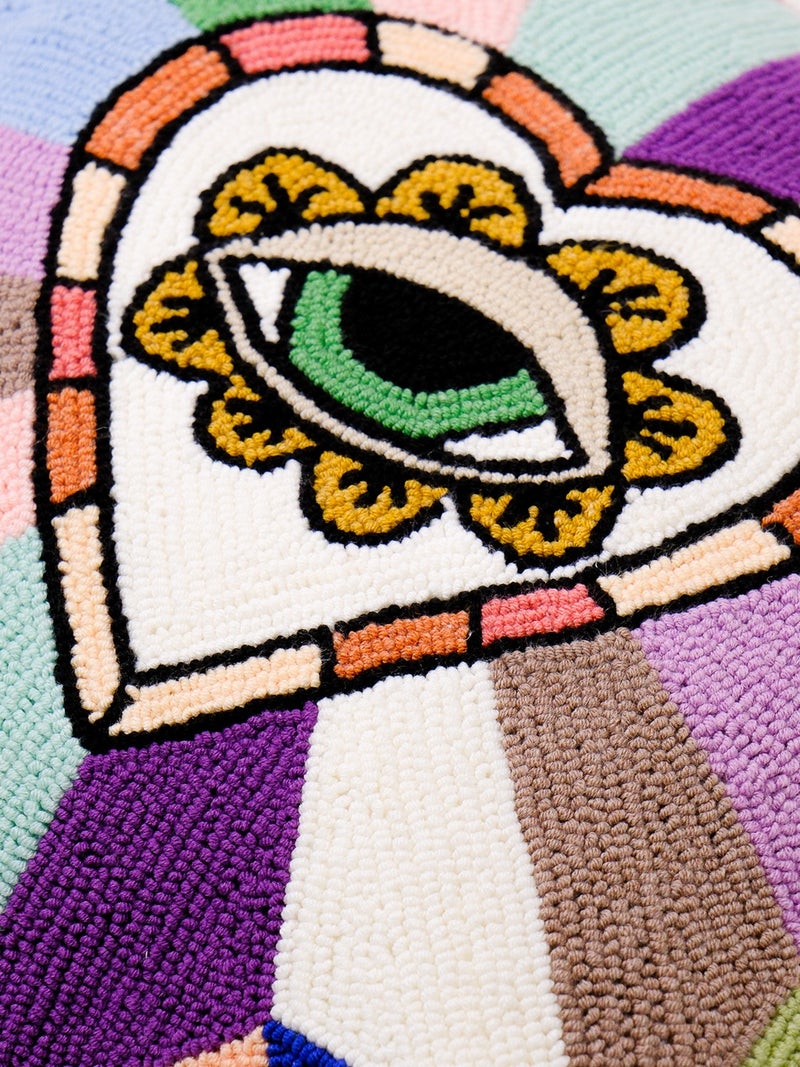 Galia Tasarım Special Design Pyramid Eye Figured Punch Cushion Cover  - Image 3