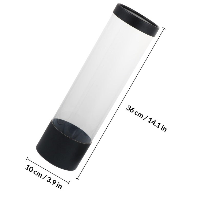 صندوق زهور PVC طويل مع مقبض أسود لحفظ باقات الزهور - Image 3