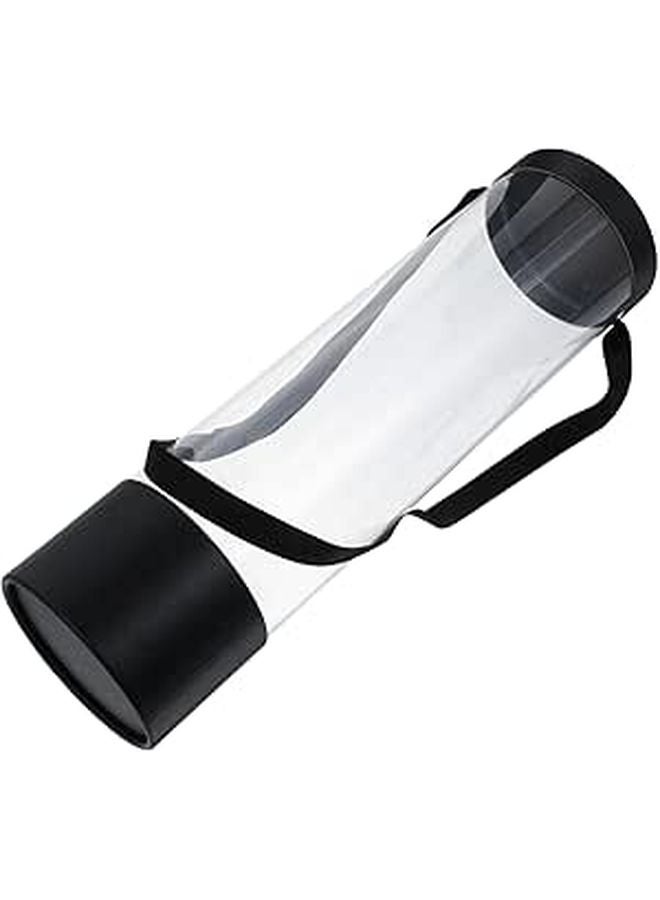 صندوق زهور PVC طويل مع مقبض أسود لحفظ باقات الزهور - Image 1