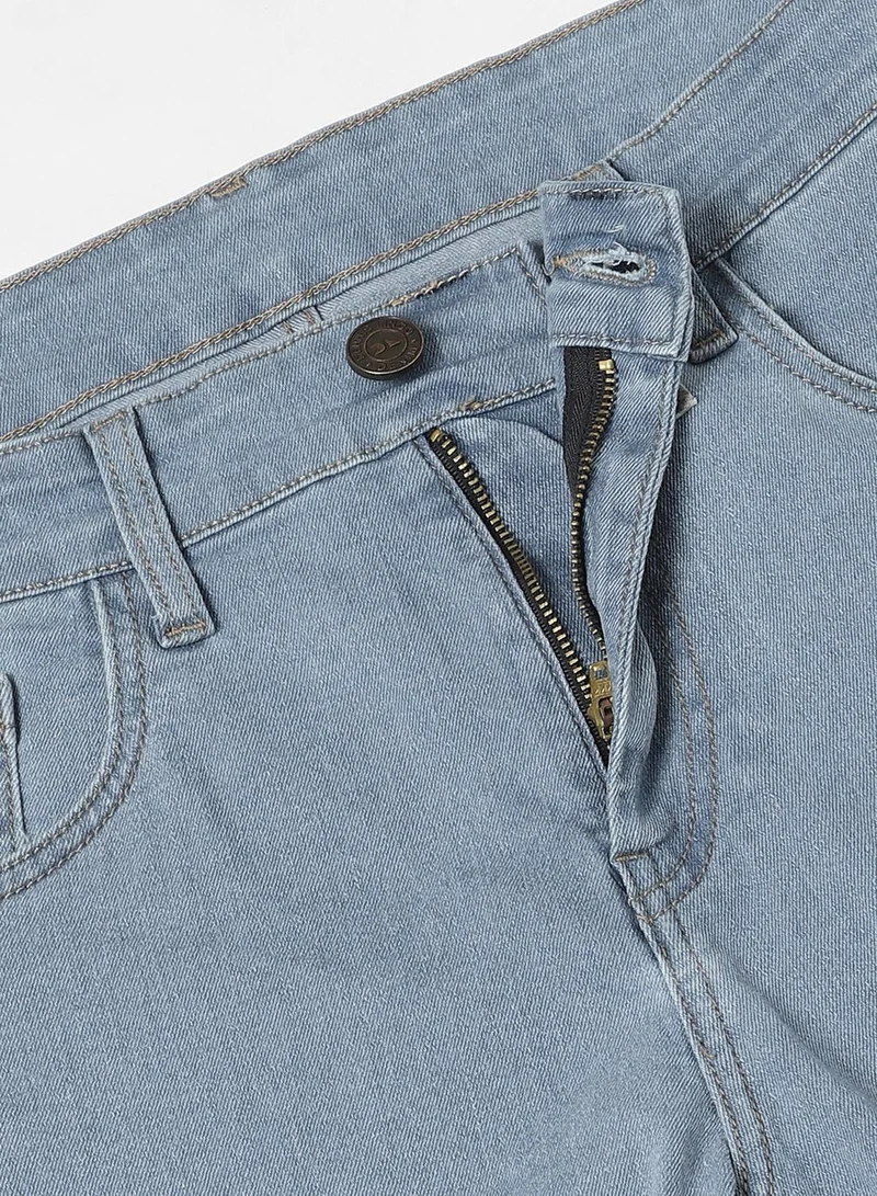 Dennis Lingo  Straight Fit Indigo Men's Jeans with Button & Zip Closure (Cotton Poly Stretch) for Men | Best Price UAE