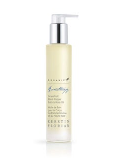 Kerstin Florian Kerstin Florian Organic Grapefruit Black Pepper Bath  Body Oil  Nutrient Rich Moisturizer with Coconut and Jojoba Oil 34 fl oz 