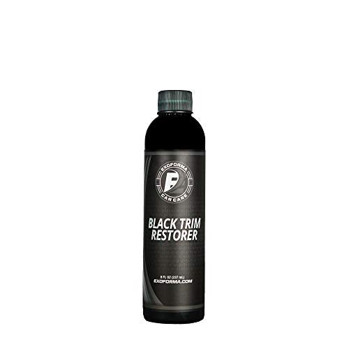 ExoForma Black Trim Restorer - Unique Dye-Infused Formula Lasts 6+ Months - Restores Factory Black to Plastic Trim - Protects Against UV Rays, Helps Conceal Scratches & Scuff Marks - Works in Seconds - Image 1